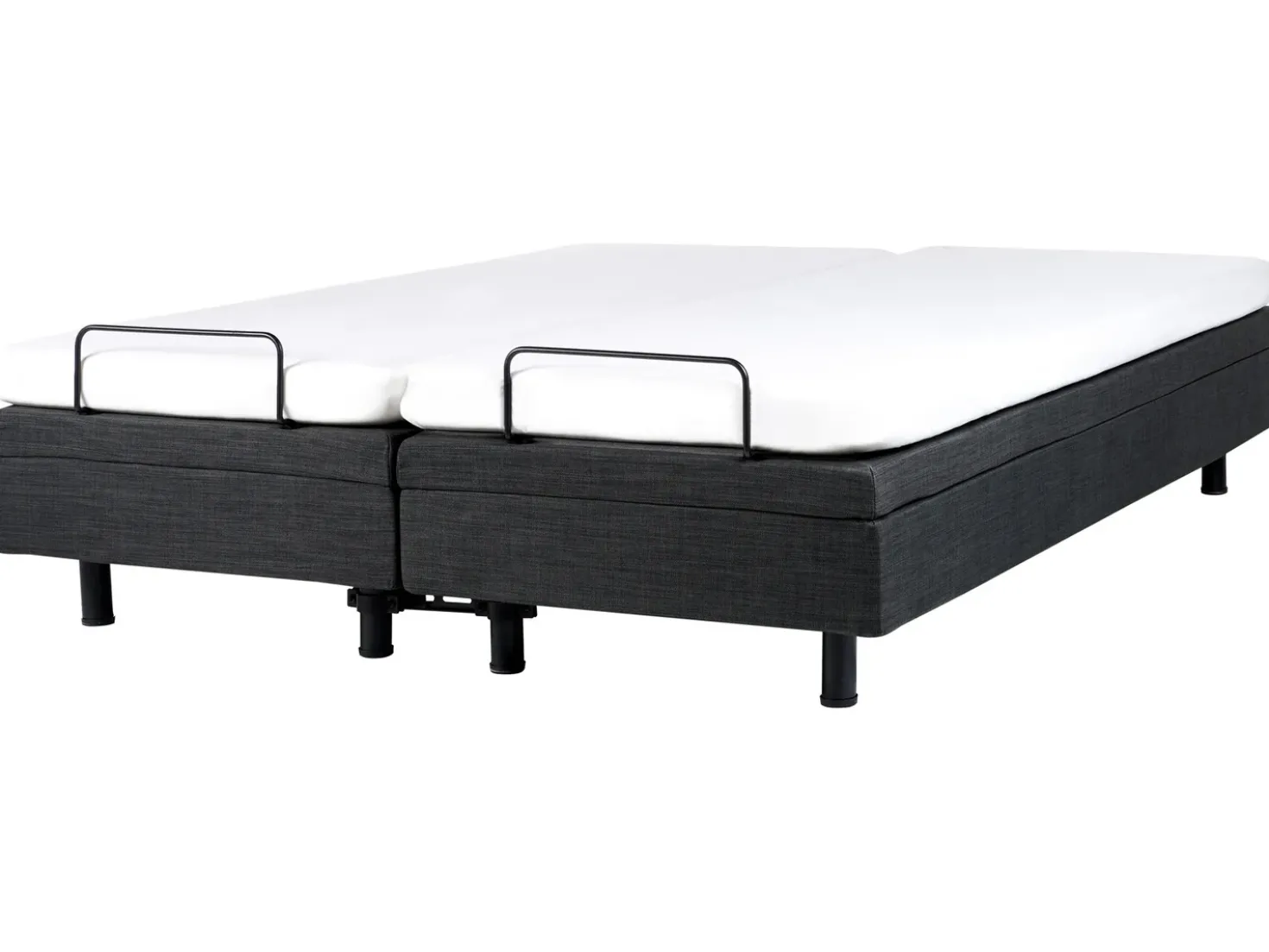 Letto regolabile senza testiera Tessuto DUKE 180 x 200 cm Grigio scuro