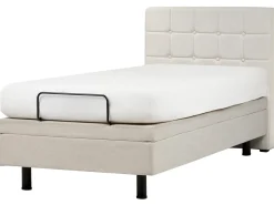 Letto regolabile Tessuto DUKE 90 x 200 cm Beige chiaro