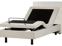 Letto regolabile Tessuto DUKE 90 x 200 cm Beige chiaro