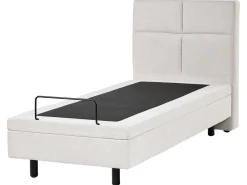Letto regolabile Tessuto VICEROY 90 x 200 cm Beige chiaro