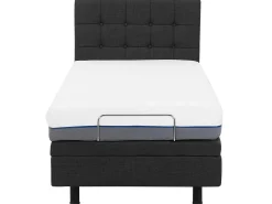 Letto regolabile Tessuto DUKE 90 x 200 cm Grigio scuro