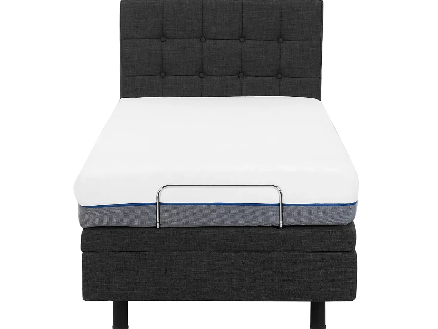 Letto regolabile Tessuto DUKE 90 x 200 cm Grigio scuro