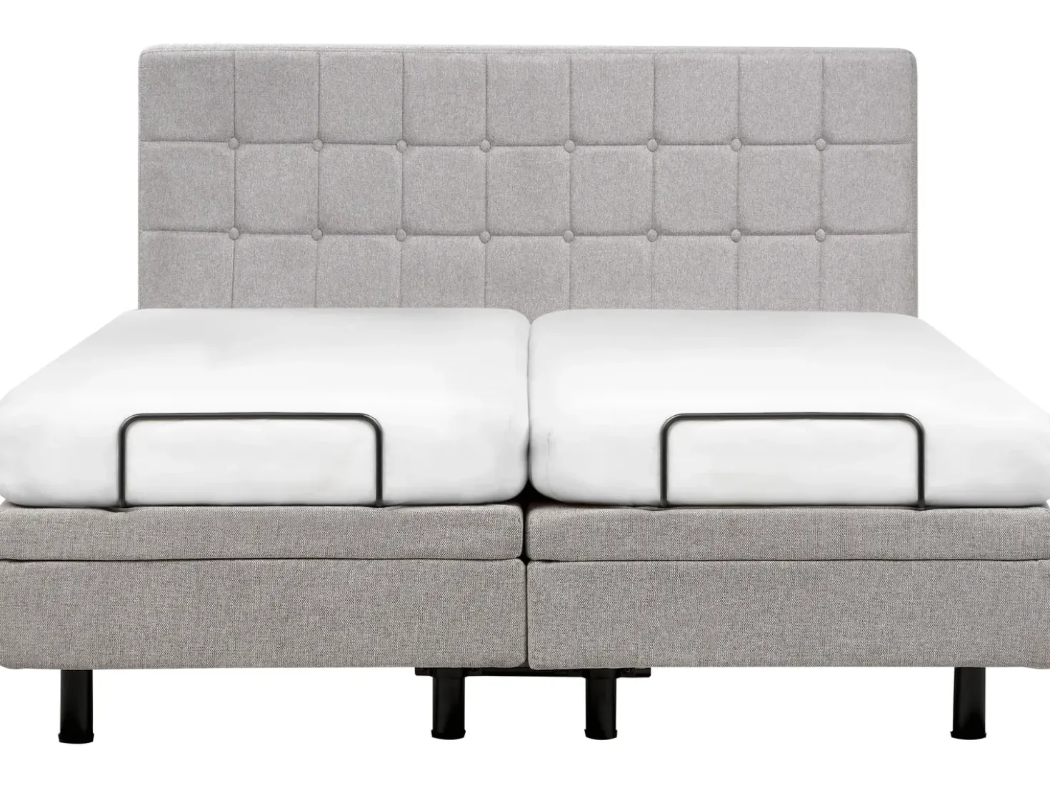 Letto regolabile Tessuto DUKE 180 x 200 cm Grigio chiaro