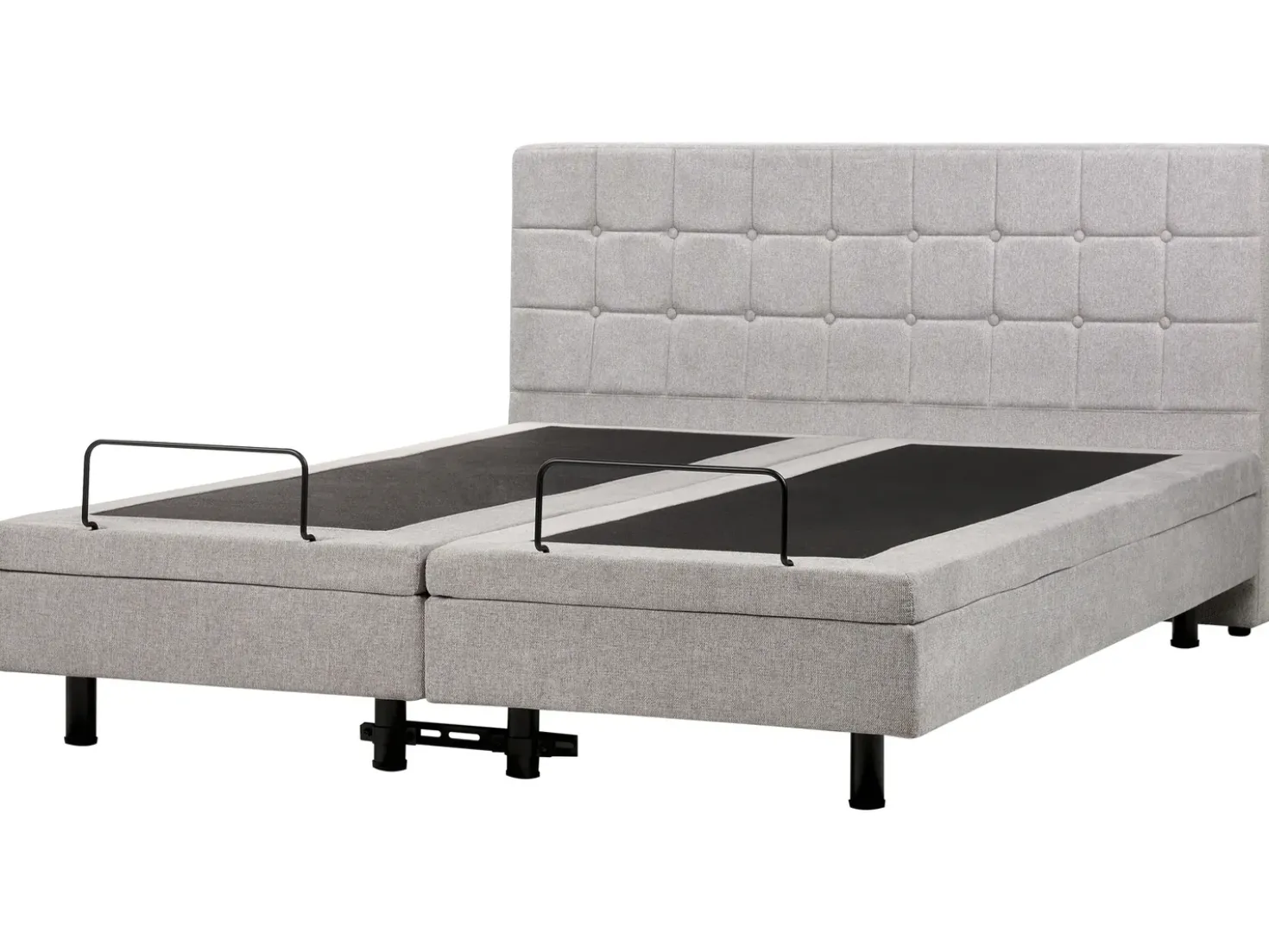 Letto regolabile Tessuto DUKE 180 x 200 cm Grigio chiaro