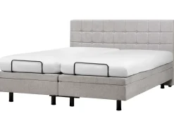 Letto regolabile Tessuto DUKE 180 x 200 cm Grigio chiaro