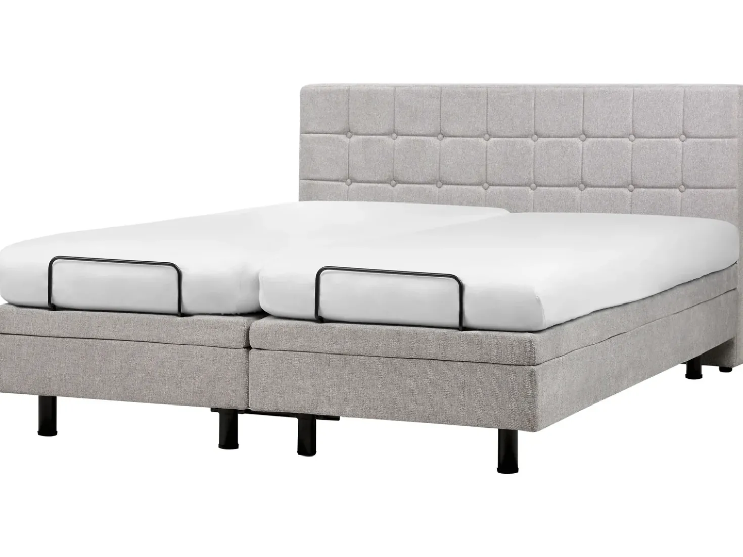 Letto regolabile Tessuto DUKE 180 x 200 cm Grigio chiaro