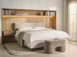 Letto regolabile Tessuto VICEROY 180 x 200 cm Beige chiaro