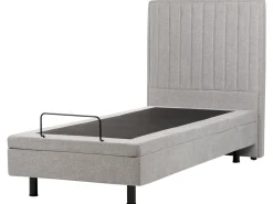 Letto regolabile Tessuto CASTELLAN 90 x 200 cm Grigio chiaro