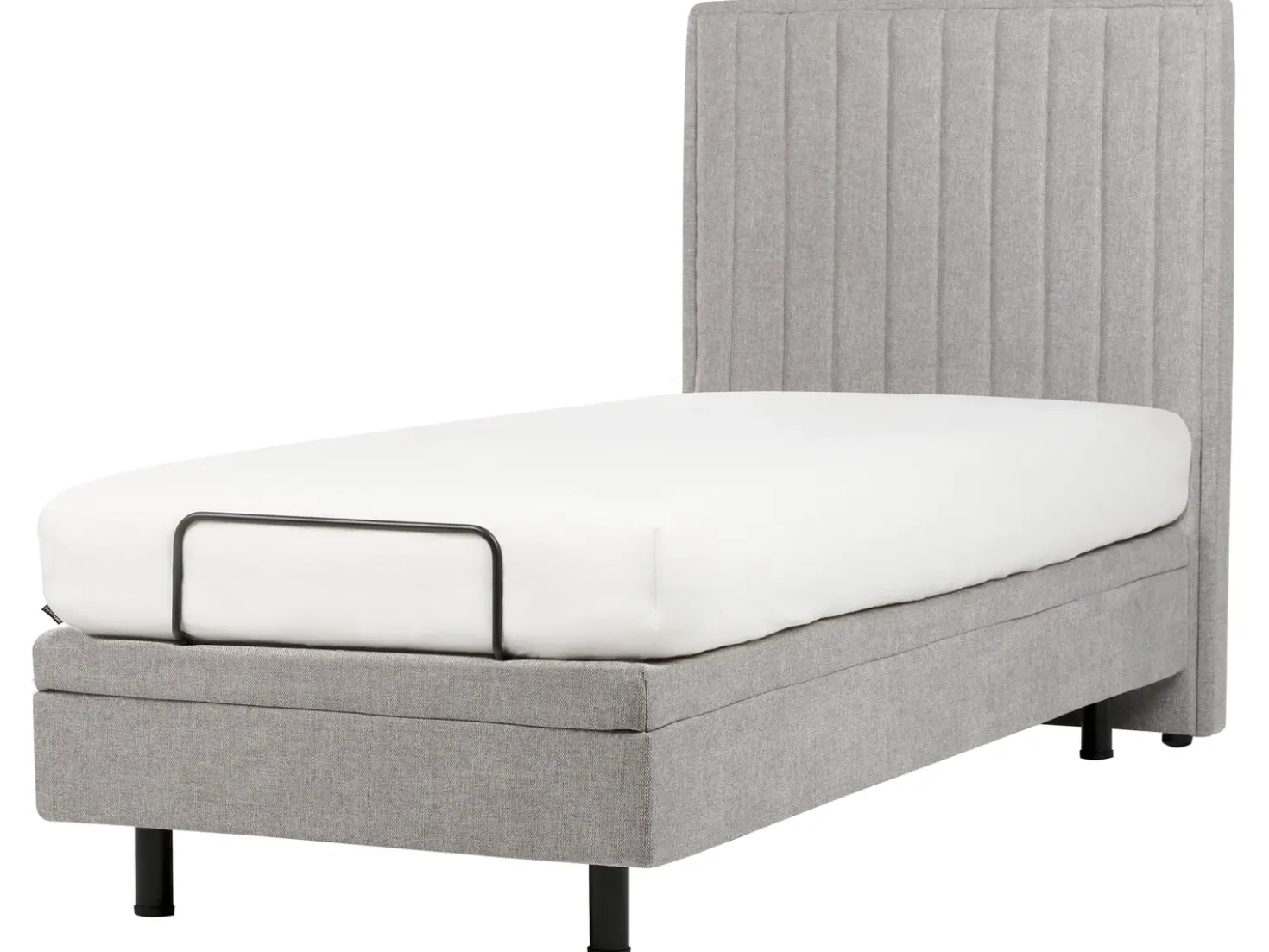 Letto regolabile Tessuto CASTELLAN 90 x 200 cm Grigio chiaro
