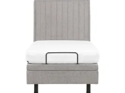 Letto regolabile Tessuto CASTELLAN 90 x 200 cm Grigio chiaro