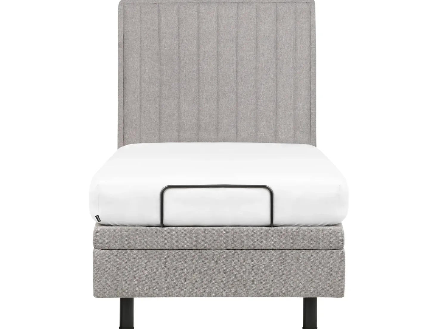 Letto regolabile Tessuto CASTELLAN 90 x 200 cm Grigio chiaro