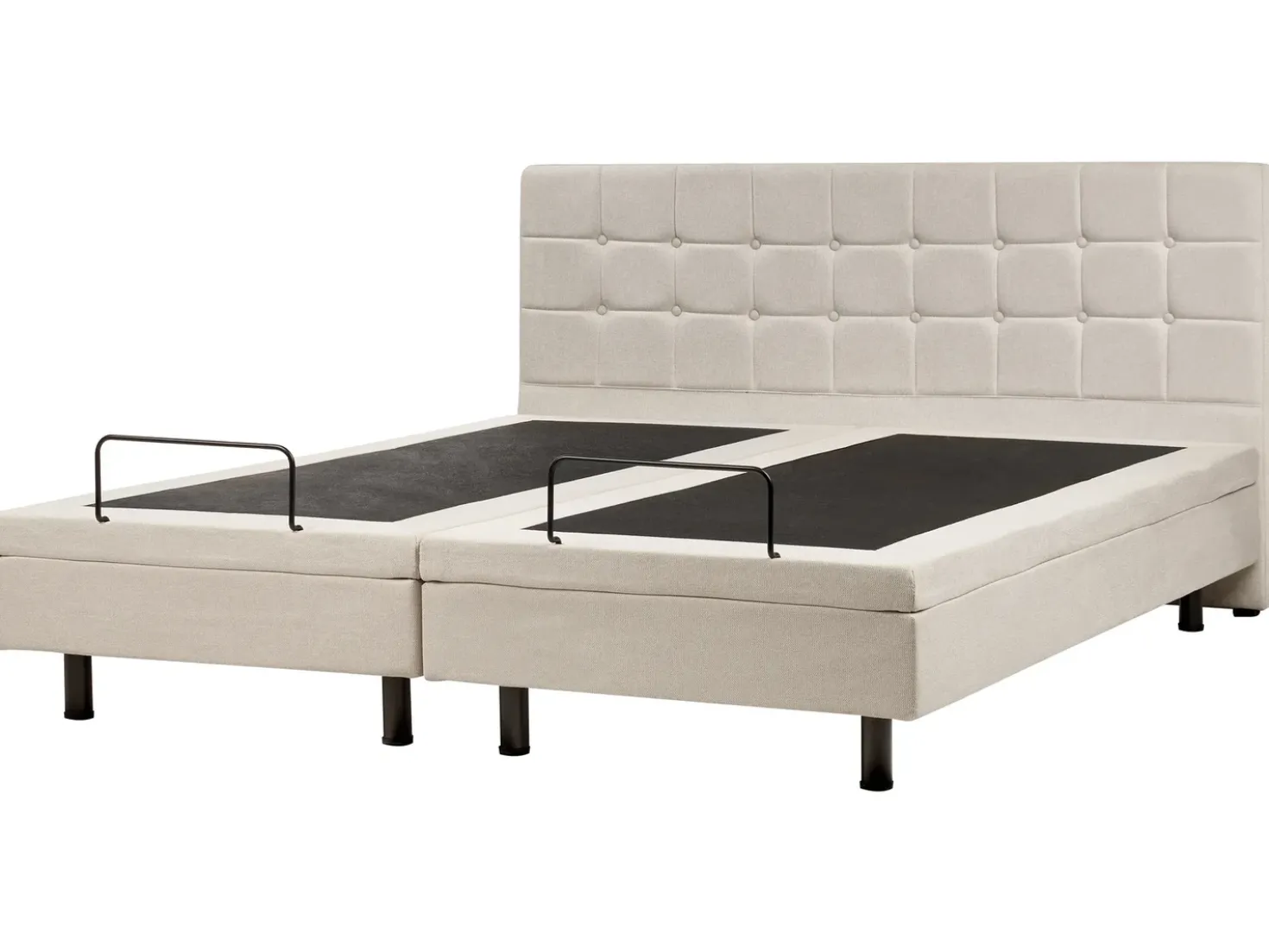 Letto regolabile Tessuto DUKE 180 x 200 cm Beige chiaro