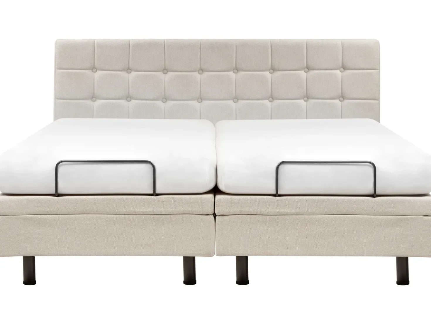 Letto regolabile Tessuto DUKE 180 x 200 cm Beige chiaro
