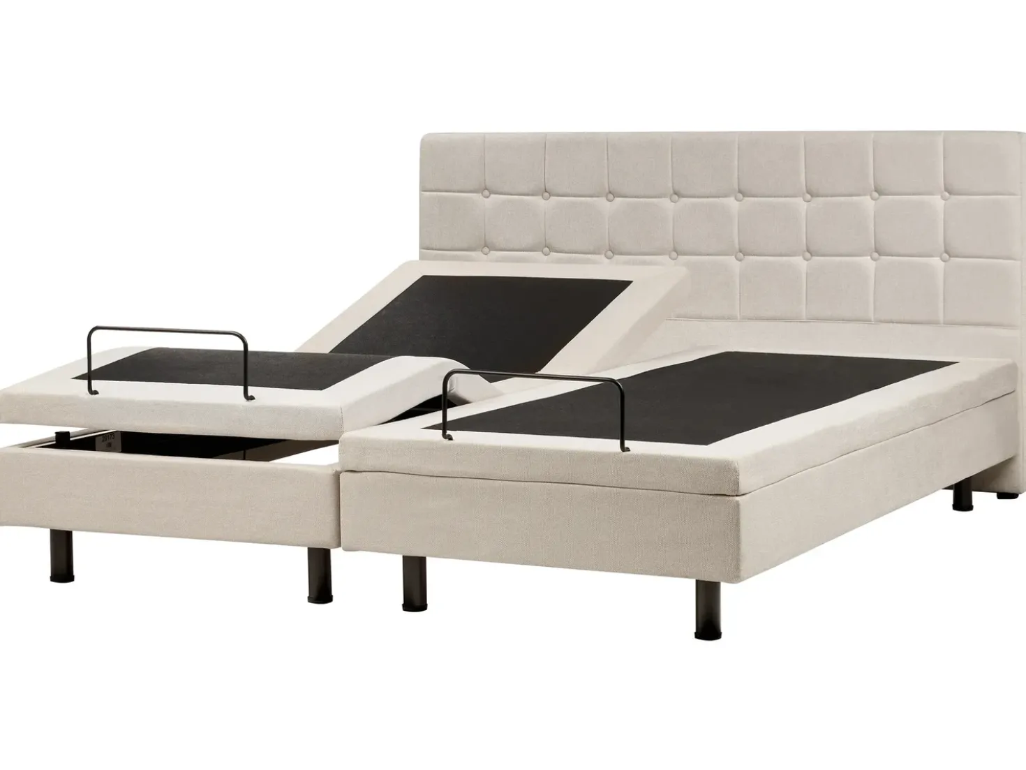 Letto regolabile Tessuto DUKE 180 x 200 cm Beige chiaro