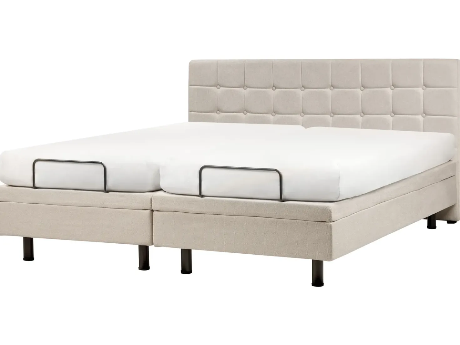 Letto regolabile Tessuto DUKE 180 x 200 cm Beige chiaro