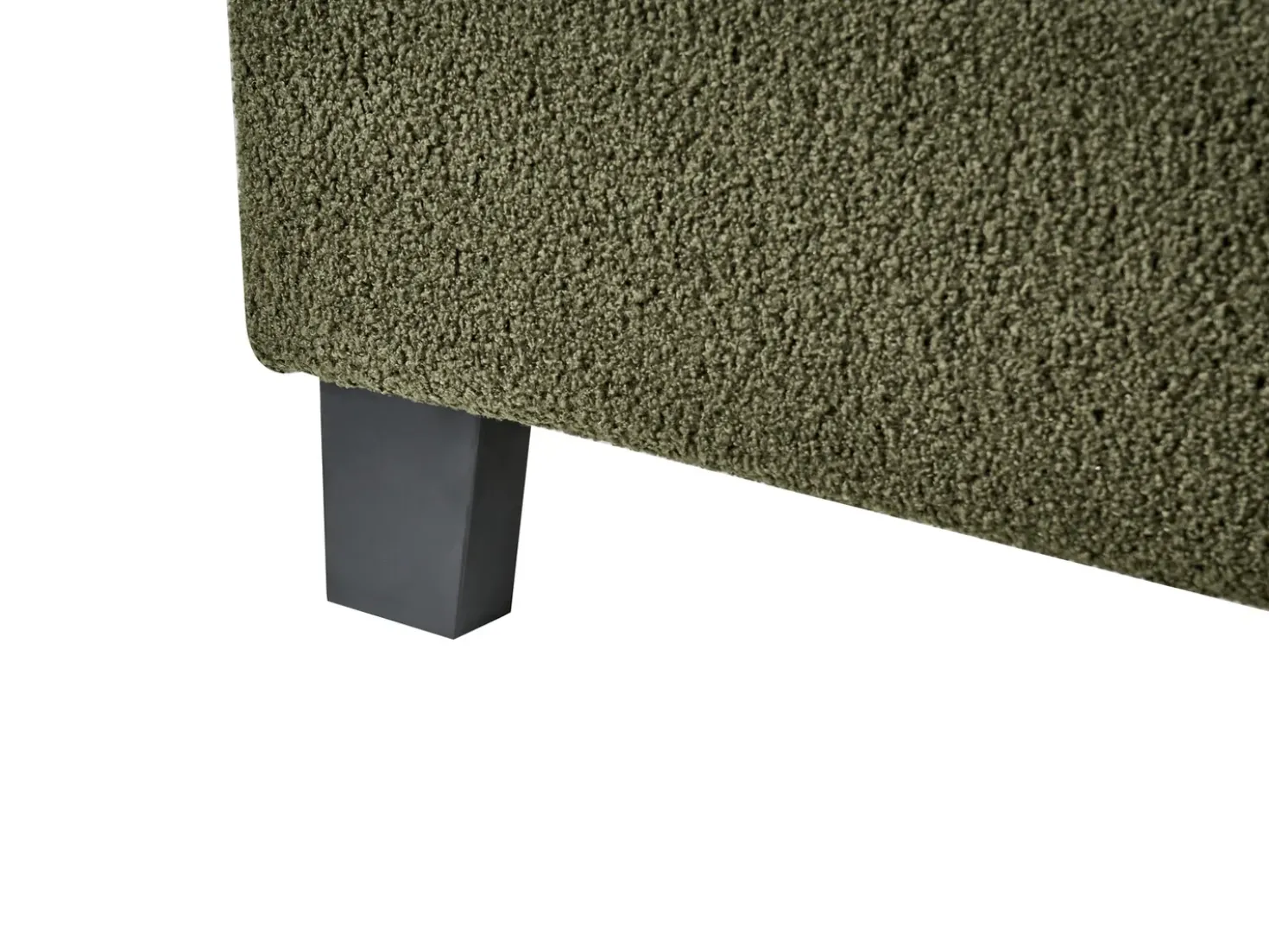 Letto senza testata Bouclé ROANNE 180 x 200 cm Verde scuro