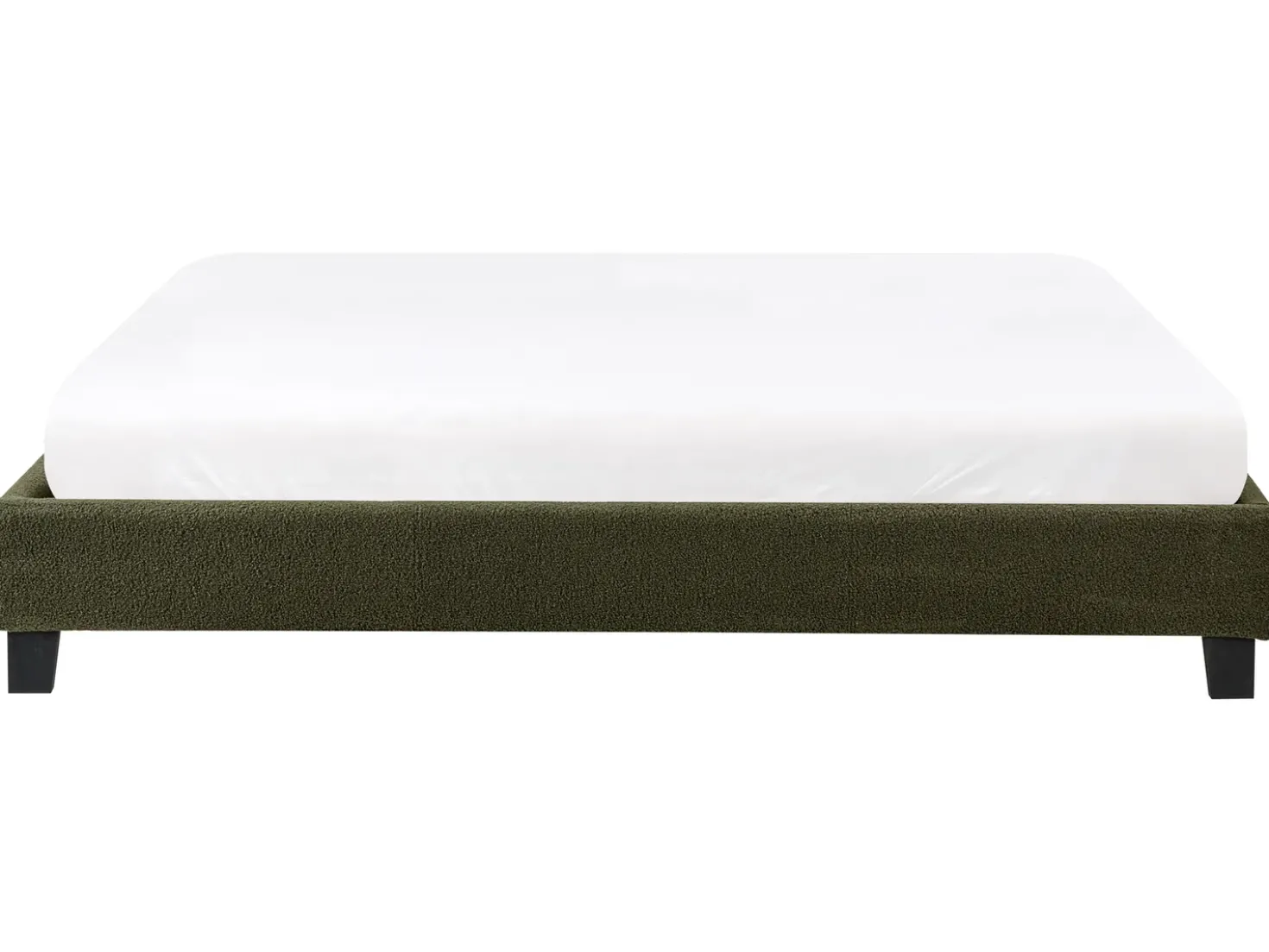 Letto senza testata Bouclé ROANNE 180 x 200 cm Verde scuro