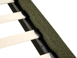 Letto senza testata Bouclé ROANNE 180 x 200 cm Verde scuro
