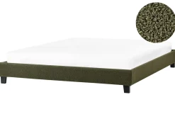 Letto senza testata Bouclé ROANNE 180 x 200 cm Verde scuro
