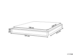 Letto senza testata Legno ANTRAS 180 x 200 cm Marrone scuro