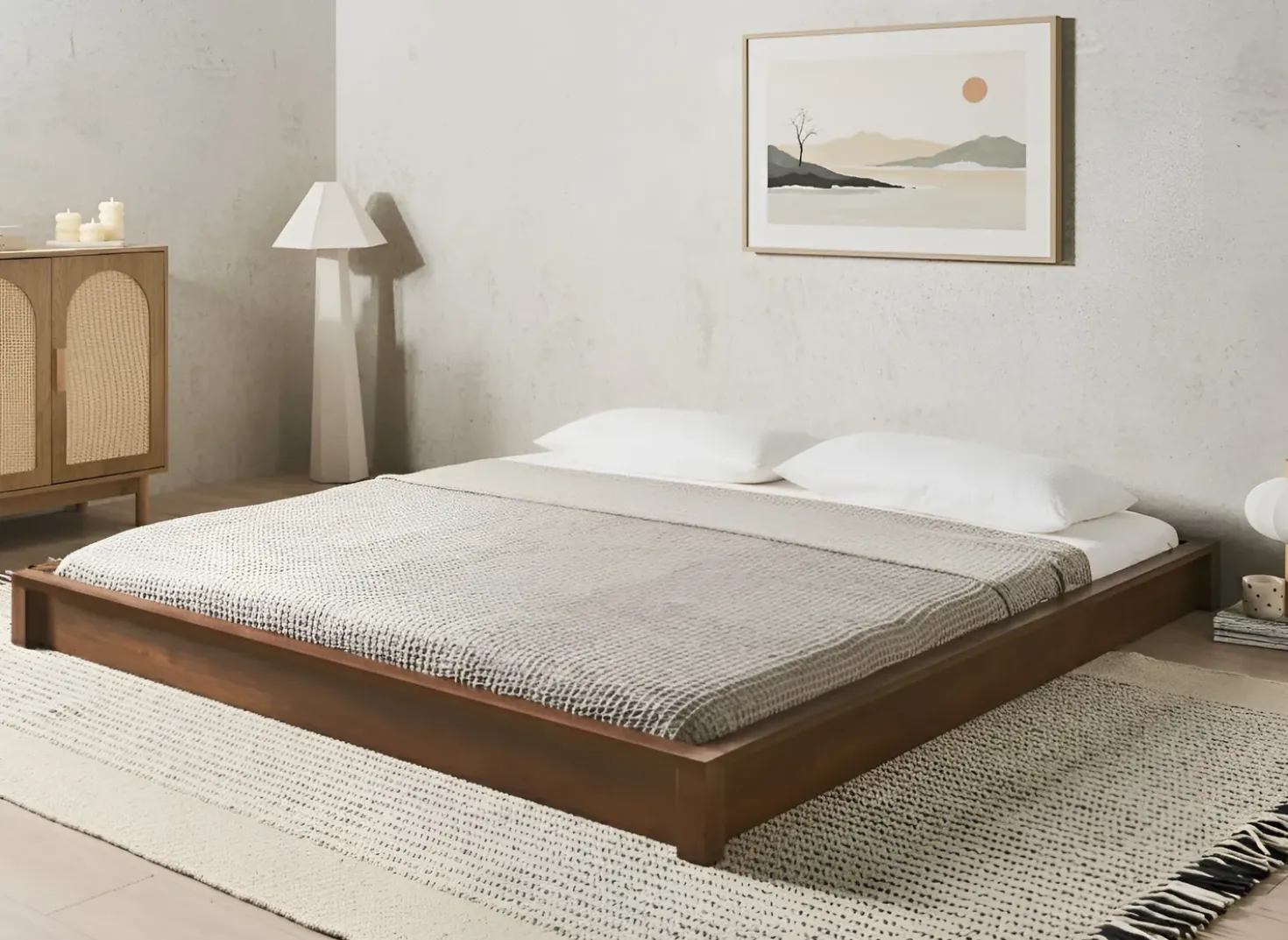 Letto senza testata Legno ANTRAS 180 x 200 cm Marrone scuro