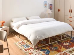 Letto senza testata Metallo VIRY 180 x 200 cm Beige chiaro