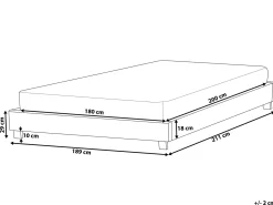Letto senza testata Tessuto ROANNE 180 x 200 cm Beige