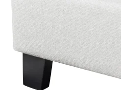 Letto senza testata Tessuto ROANNE 90 x 200 cm Grigio chiaro
