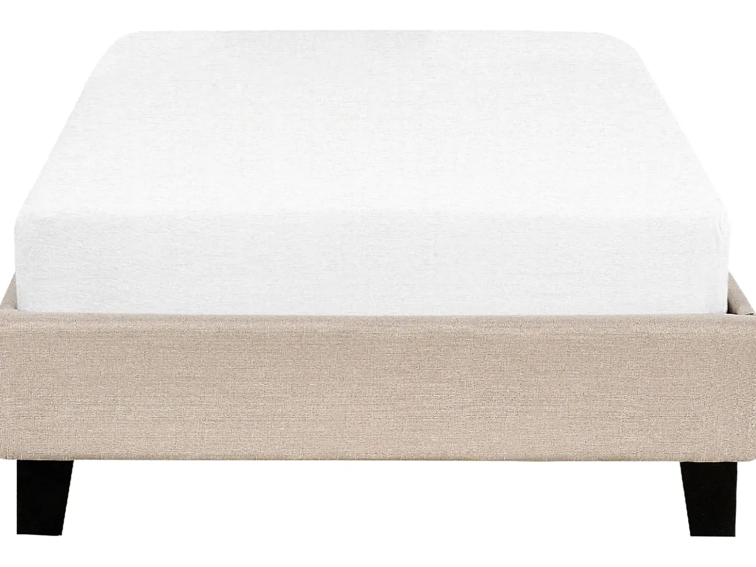 Letto senza testata Tessuto ROANNE 90 x 200 cm Beige