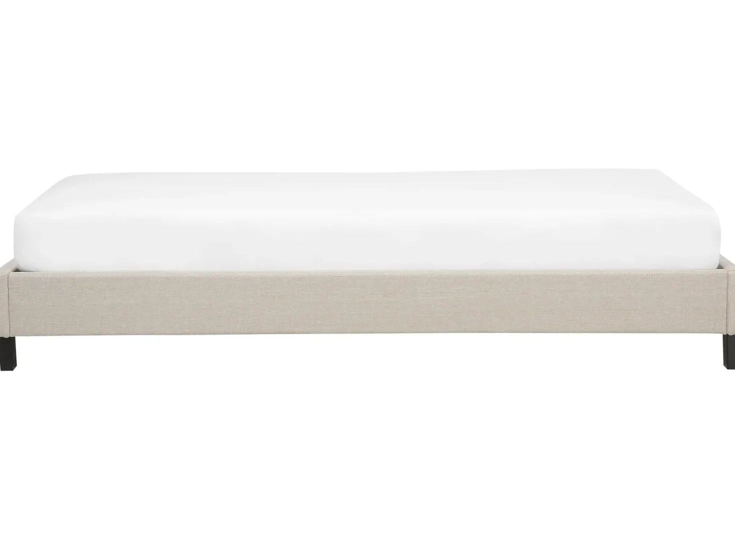 Letto senza testata Tessuto ROANNE 90 x 200 cm Beige