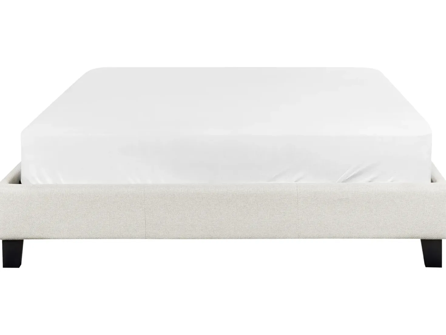 Letto senza testata Tessuto ROANNE 140 x 200 cm Beige chiaro
