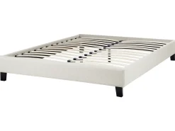 Letto senza testata Tessuto ROANNE 140 x 200 cm Beige chiaro