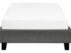 Letto senza testata Tessuto ROANNE 90 x 200 cm Grigio