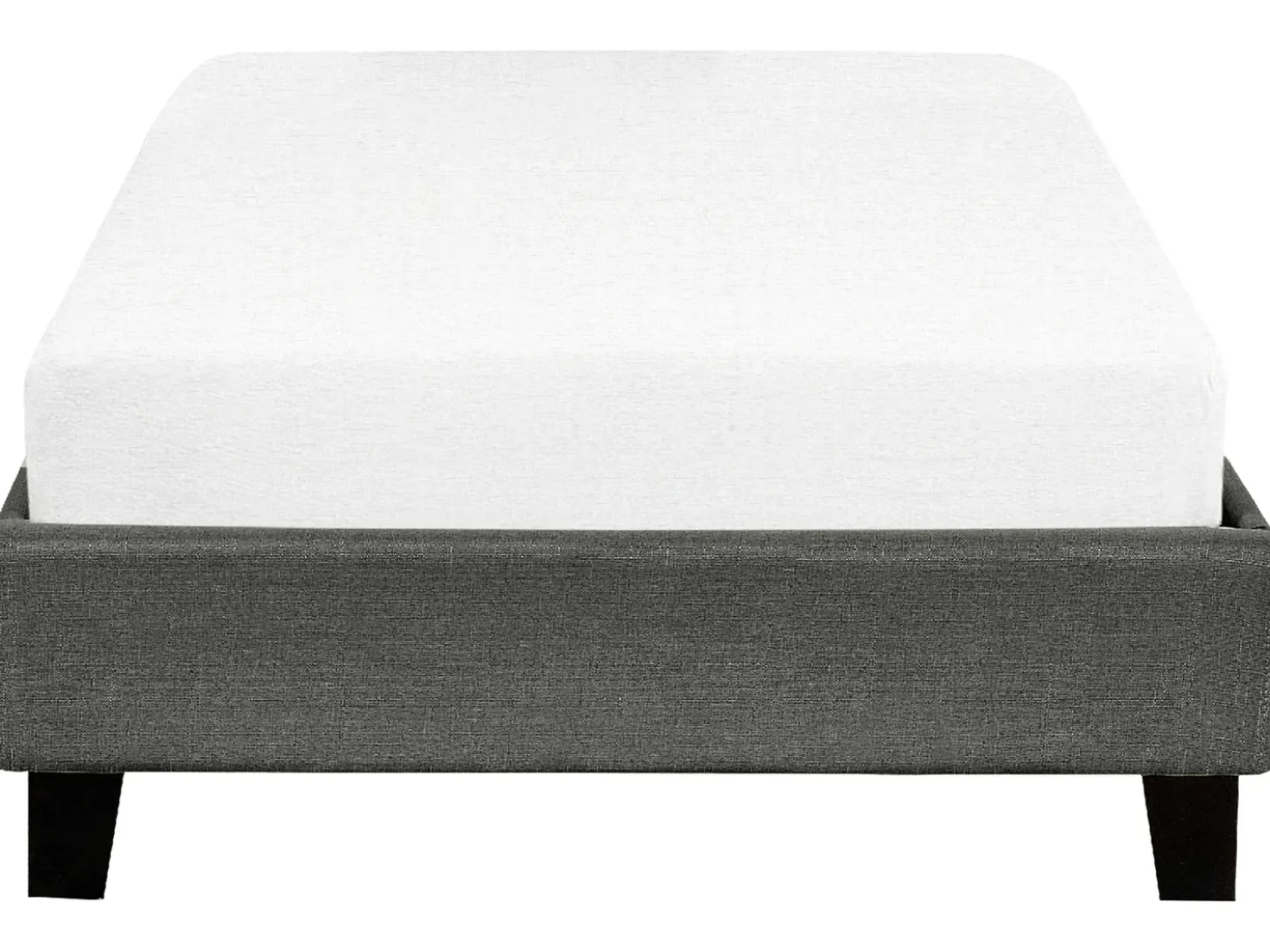 Letto senza testata Tessuto ROANNE 90 x 200 cm Grigio