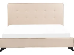 Letto Tessuto AMBASSADOR 160 x 200 cm Beige