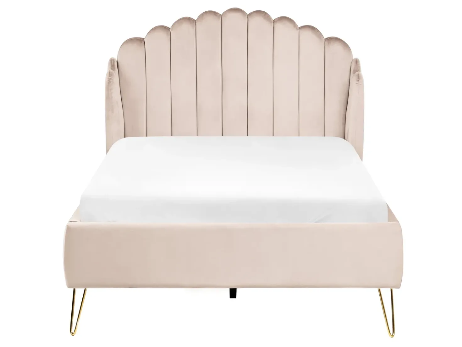 Letto Tessuto AMBILLOU 120 x 200 cm Beige chiaro