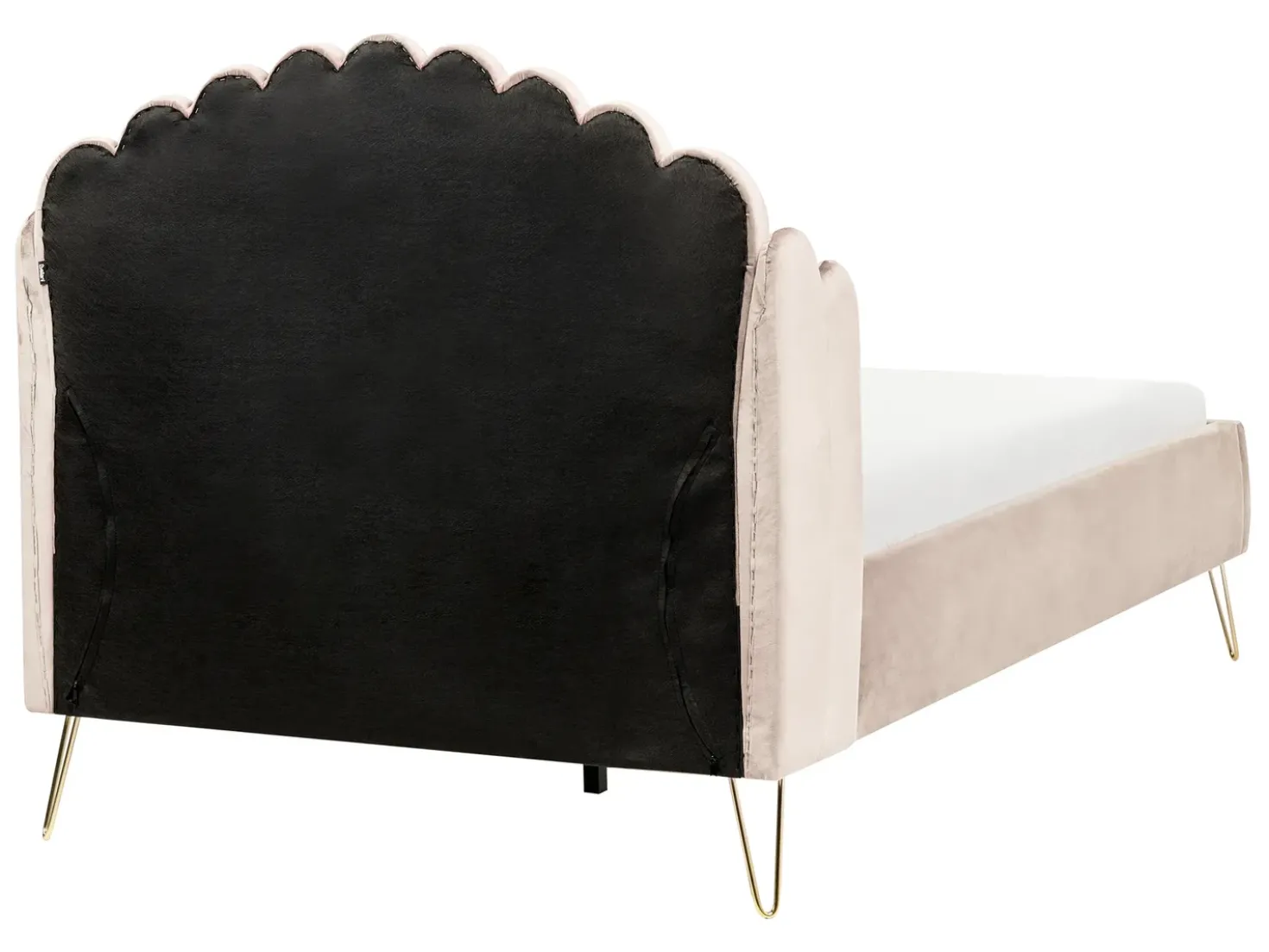 Letto Tessuto AMBILLOU 120 x 200 cm Beige chiaro