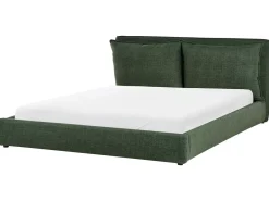 Letto Tessuto BAJONNA 180 x 200 cm Verde scuro