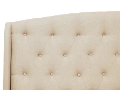 Letto Tessuto BORDEAUX 180 x 200 cm Beige