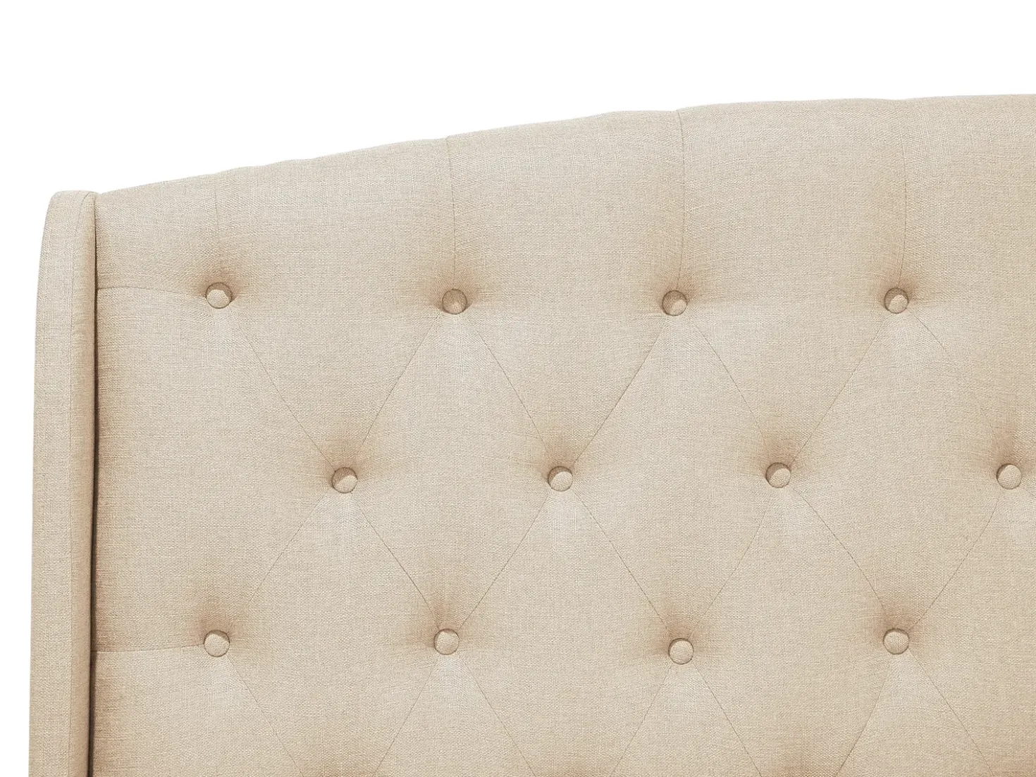 Letto Tessuto BORDEAUX 180 x 200 cm Beige