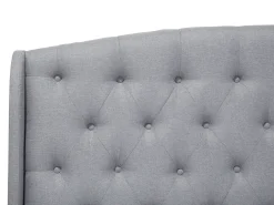 Letto Tessuto BORDEAUX 180 x 200 cm Grigio chiaro