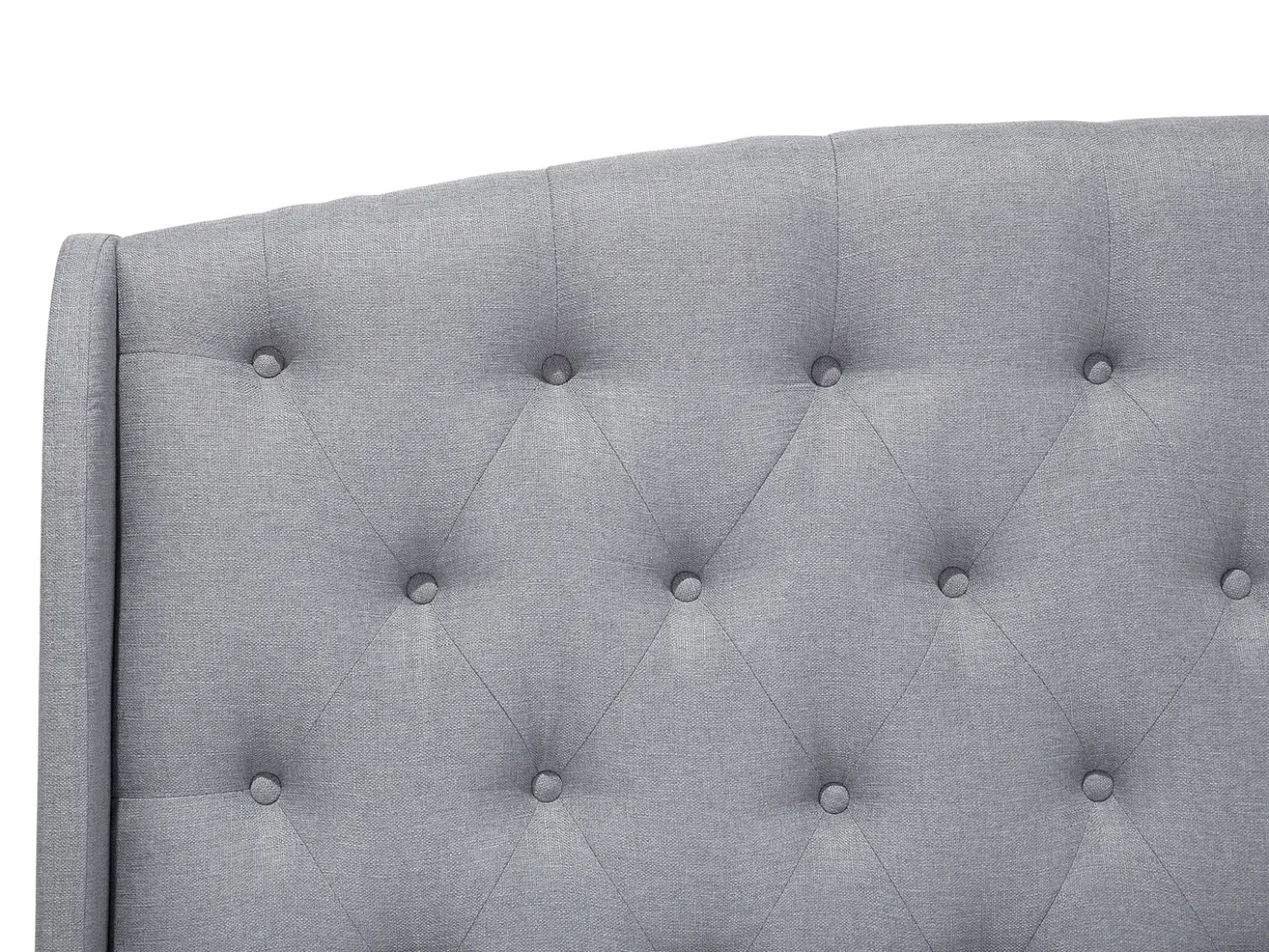 Letto Tessuto BORDEAUX 180 x 200 cm Grigio chiaro