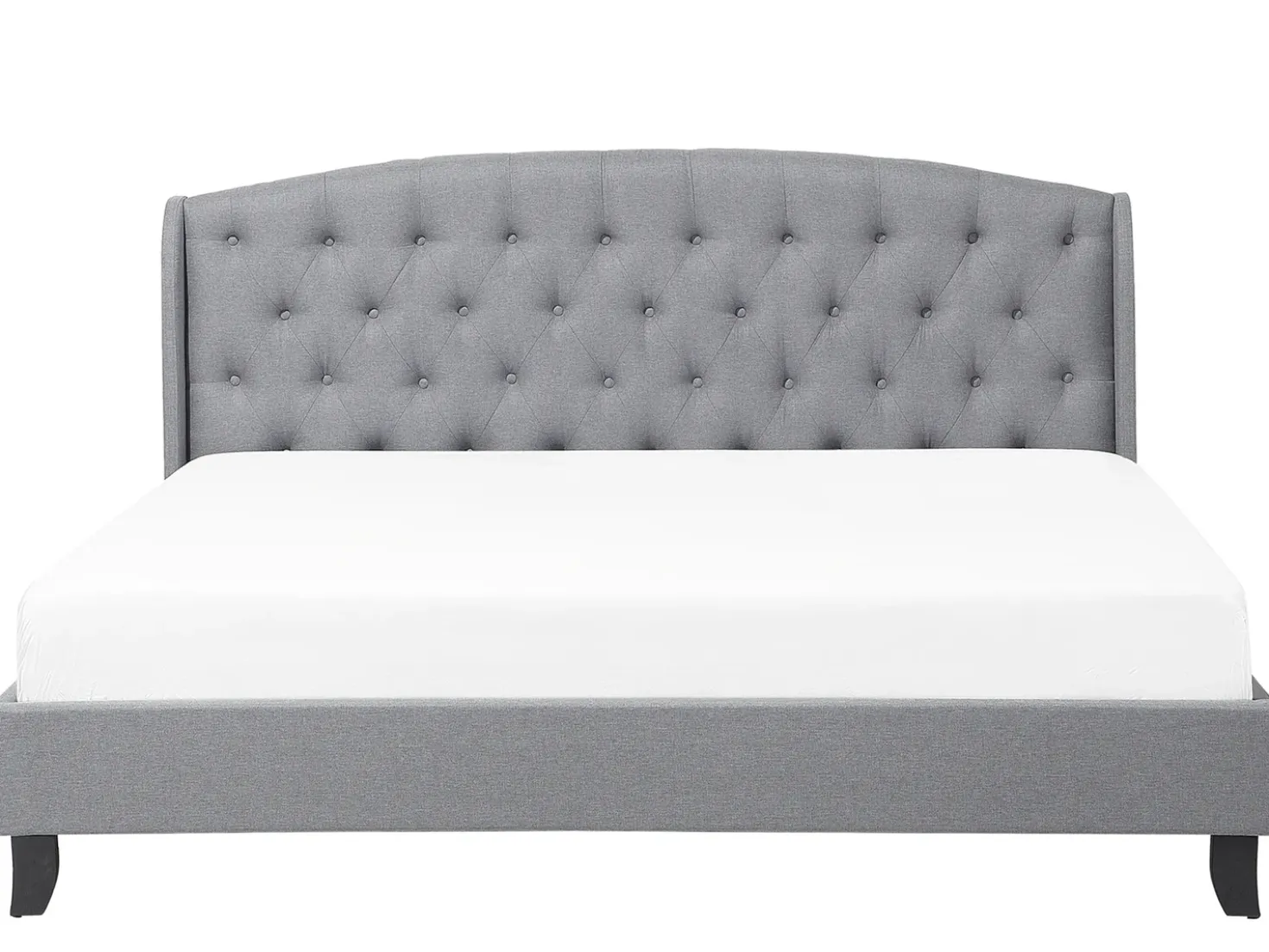 Letto Tessuto BORDEAUX 180 x 200 cm Grigio chiaro
