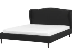 Letto Tessuto COLMAR 180 x 200 cm Nero