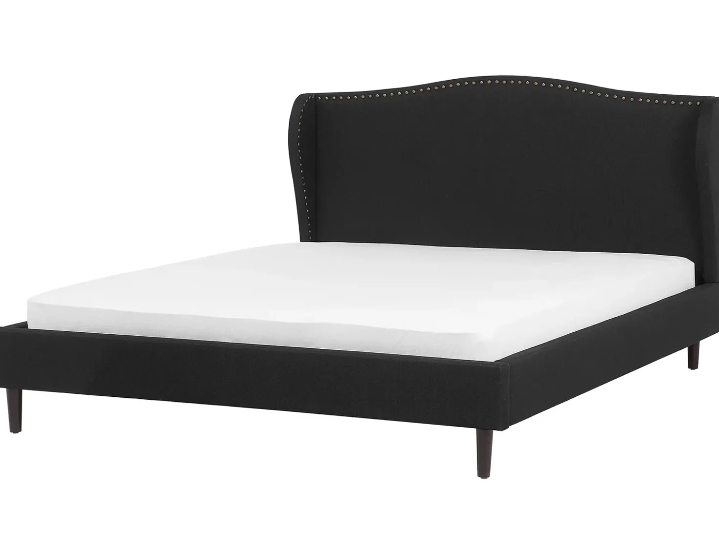 Letto Tessuto COLMAR 180 x 200 cm Nero