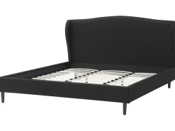 Letto Tessuto COLMAR 180 x 200 cm Nero