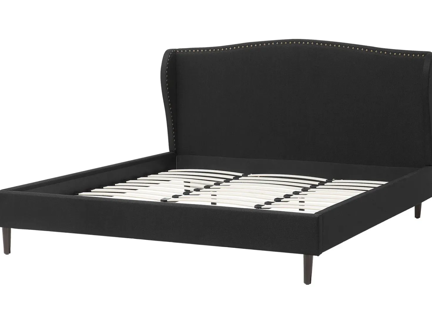 Letto Tessuto COLMAR 180 x 200 cm Nero