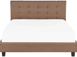 Letto Tessuto LA ROCHELLE 180 x 200 cm Marrone