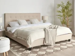 Letto Tessuto LA ROCHELLE 180 x 200 cm Beige
