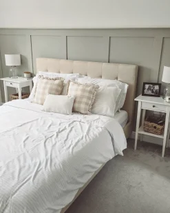 Letto Tessuto LA ROCHELLE 180 x 200 cm Beige